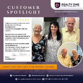 Realty One Real Estate's Customer review by Elaine & Gary - by Realty One Real Estate Rockhampton