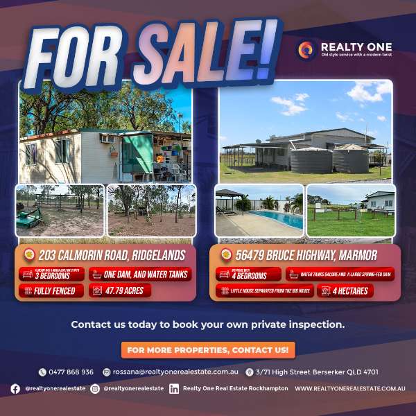 For Sale - 203 Calmorin Road & 56479 Bruce Highway