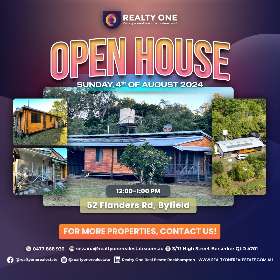 Open house event - 4th August by Realty One Real Estate
