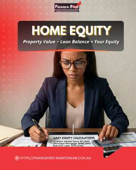 Home Equity - Property Value - Loan Balance = Your Equity