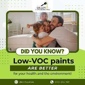 Low-VOC paints are better for your health and the environment!
