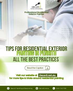 Tips for residentia; exterior painting in Penrith 