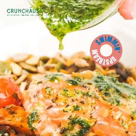 Get a Salmon in your Salad | Crunchaus Salad Gwalk - Salad Bar Surabaya