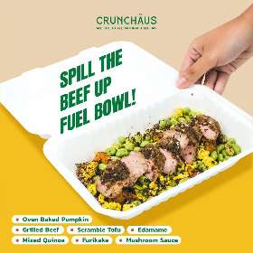 Beef Up Fuel Bowl - Salad Bowl - Makanan Surabaya | Crunchaus Salad Gwalk - Salad Bar Surabaya