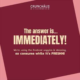 Waktu Yang Tepat Buat Nikmatin Crunchaus Salad - 2 | Crunchaus Salad Gwalk | Salad Bar Surabaya
