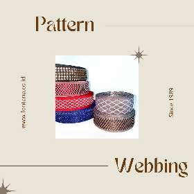 Distinctive patterns on durable webbing for stylish functionality