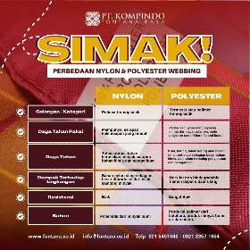 Perbedaan nylon dan polyester webbing - PT. Kompindo Fontana Raya