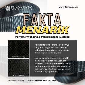 Fakta menarik tentang polyester webbing dan polypropylene webbing - PT. Kompindo Fontana Raya