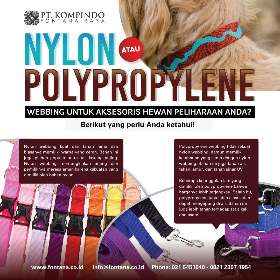 Nylon and polypropylene webbing untuk pet accessories - PT. Kompindo Fontana Raya