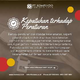 Alasan penting menggunakan bahan Polyester Webbing untuk sabuk pengaman - Kepatuhan terhadap peraturan - PT Kompindo Fontana Raya