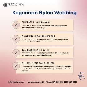 Hal-hal yang harus kamu ketahui tentang nylon webbing | PT Kompindo Fontana Raya