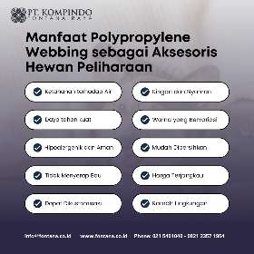 Polypropylene Webbing untuk Aksesoris  Hewan Peliharaan | PT Kompindo Fontana Raya