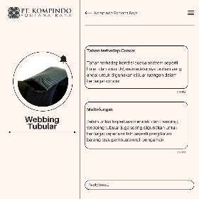 Terbuat dari bahan kuat seperti nylon atau polyester, tubular webbing ini dirancang untuk menghadapi segala kondisi alam