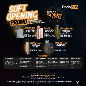 Soft Opening Promo Up to 75K at Kelapa Gading Mall - Pods Hub