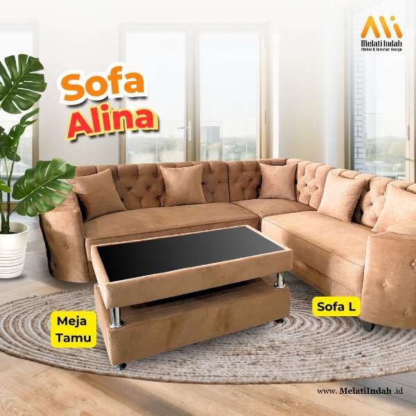 Sofa Ruang Tamu Mewah Modern Alina