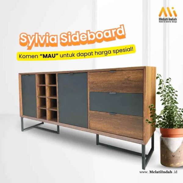 Sylvia Sideboard: Meja Bufet Minimalis
