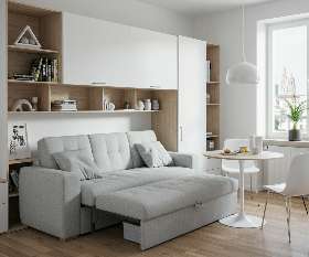 Furniture modular multifungsi desain minimalis untuk ruang multifungsi