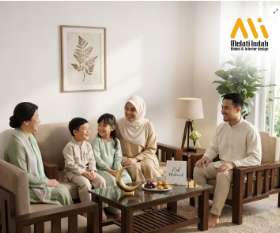 Kehangatan Idul Fitri di Rumah dengan Sentuhan Furniture Jati yang Elegan