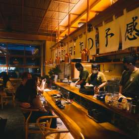 Our exclusive bar area is one of our customer's favorite spots because you can see our chef preparing your meals directly in front of you.
