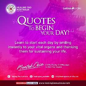 Inner smile and how that affects your vital organs - By Healing Tao Australia x Sarina Stone