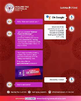 Healing Tao Australia - Internal Organ Chi Massage with Sarina Stone