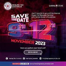 Only two months left before the November’s Internal Organ Chi Massage Seminar with Sarina Stone - by Healing Tao Australia x Sarina Stone