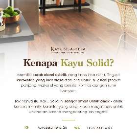 Kenapa kayu solid?