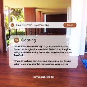 Langkah-langkah dalam melakukan water-based coating - by Kayu Sejahtera