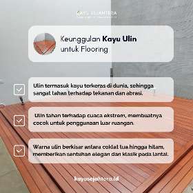 Keunggulan Kayu Ulin untuk flooring | Kayu Sejahtera Woodworking