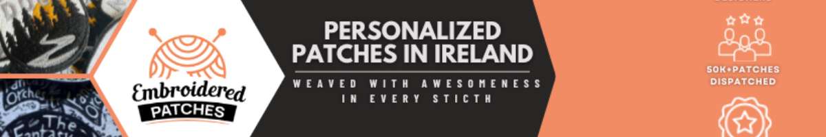 Embroidered Patches Ireland Banner