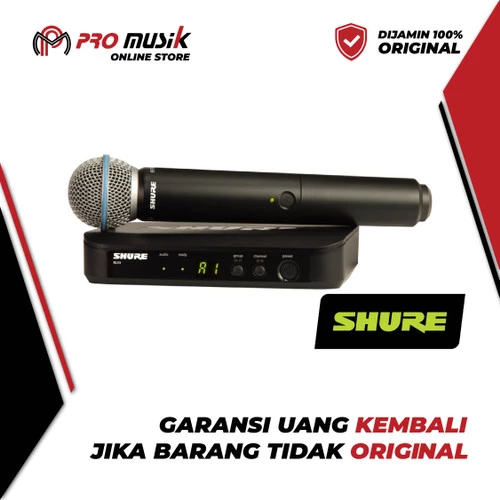Mic Shure BLX24/BETA58 Handheld Wireless System - Original Garansi Resmi
