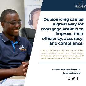 Outsourcing can be a great way for mortgage brokers to improve their efficiency, accuracy, and compliance - Shasha Outsourcing Service