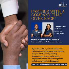 Partner with a company that gives back!  - Shasha Outsourcing