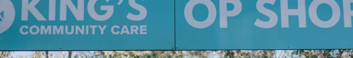 King's Community Care Op Shop Banner