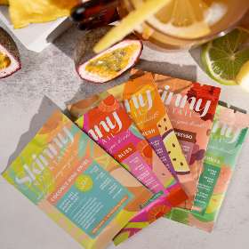The Skinny Mocktail powdered drinks, with their low-calorie and all-natural formulas
