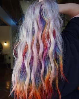 Beautiful Rainbow Hair - Ella Rose Hair Boutique