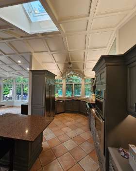 Refinishing this beautiful detailed ceiling | Hudson Paint Contracting