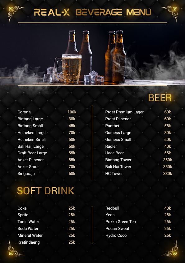 Bevarage Menu - Real X Surabaya