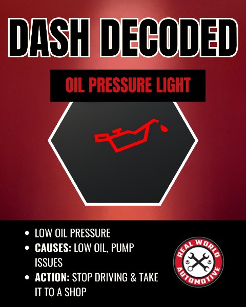Dash Decoded: Oil Pressure Light ????️