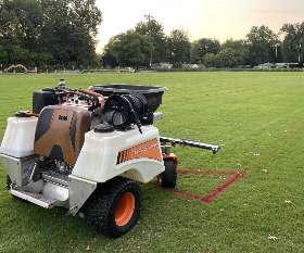 Mowing Holy Cross High School  | Turf Tech