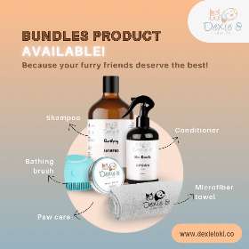 From shampoo and conditioner to paw care spray and a microfiber towel, we have everything you need to spoil your furry friends! - by Dexie Loki