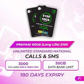 TeleChoice PREPAID 60GB (Long Life) $100