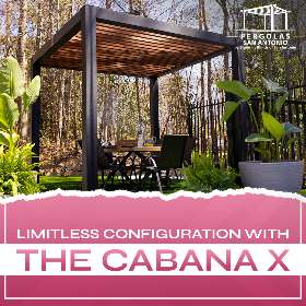 Limitless configuration with cabana x ┃ Pergolas of San Antonio