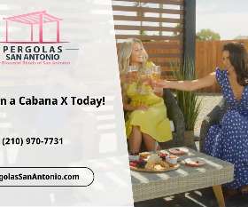 Cabana X is the ideal addition to your wedding venue or vineyard┃Pergolas San Antonio
