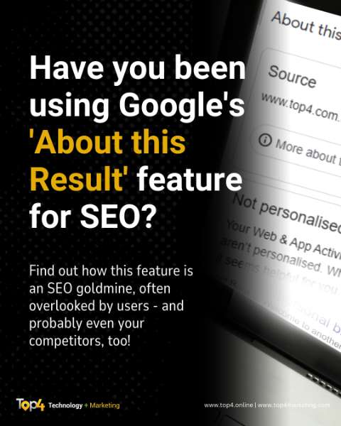 Apakah kamu telah menggunakan fitur 'About this Result' dari Google untuk SEO?