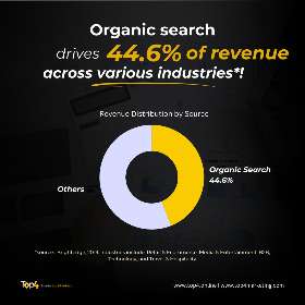 Organic search drives 44.6% of revenue across various industries | Top4 Marketing