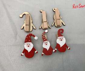 Christmas Message Pegs - Set of 6