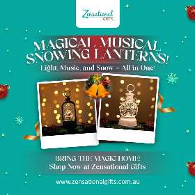 magical musical snowing lanterns