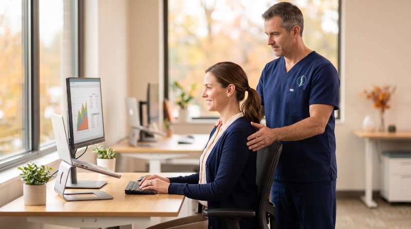5 Daily Posture Adjustments to Save Your Spine at Work (World Spine Day Guide)