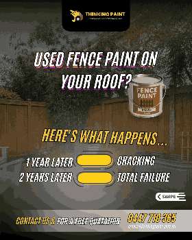 used fence paint on your roof?